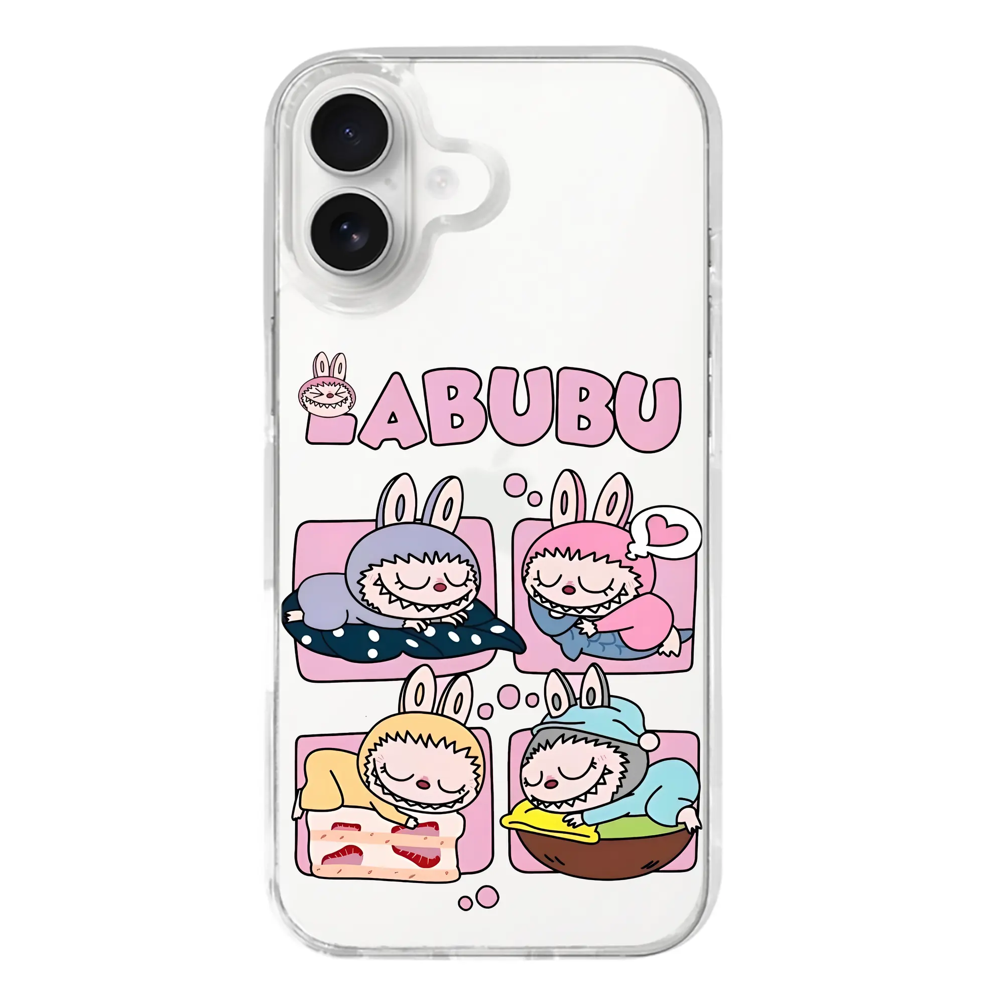 ラブブ グッズ モココ - iPhone 17シリーズ 透明スマホケース – 薄型・耐衝撃・精密フィット保護カバー